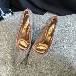 Pink sparkly high heels